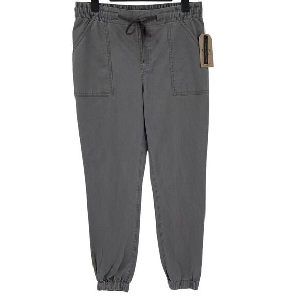 Frye And Co Mid Rise Jogger Pant Elastic Waist Storm Cloud Grey Women Large NWT - Picture 2 of 9